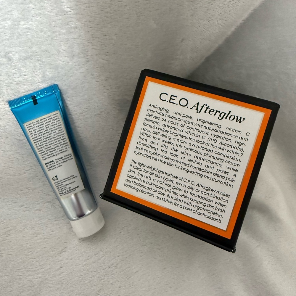 🧡🍊 NWT Sunday Riley C.E.O. Afterglow Brightening Vitamin C Gel Cream w/Bonus🍊🧡 - Picture 4 of 7